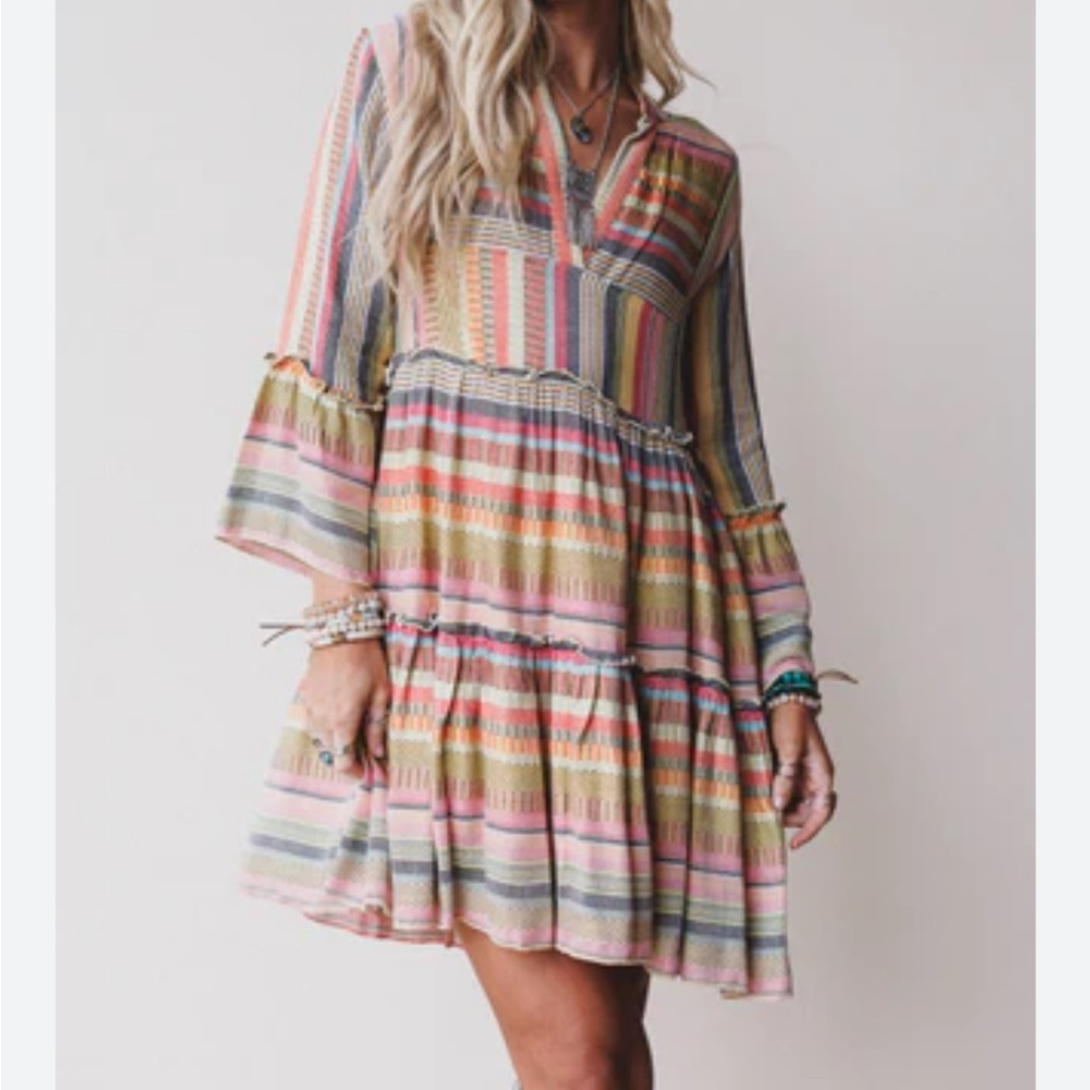 BOGO Keepsake Striped En Creme Longsleeve Dress - Picture 6 of 10